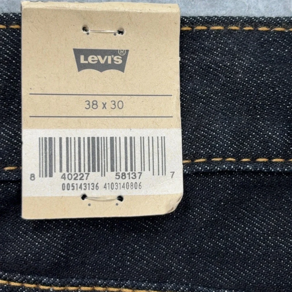 Levi's 514 Jeans Mens 38x30 Dark Indigo Blue Denim Straight Fit Stretch Modern